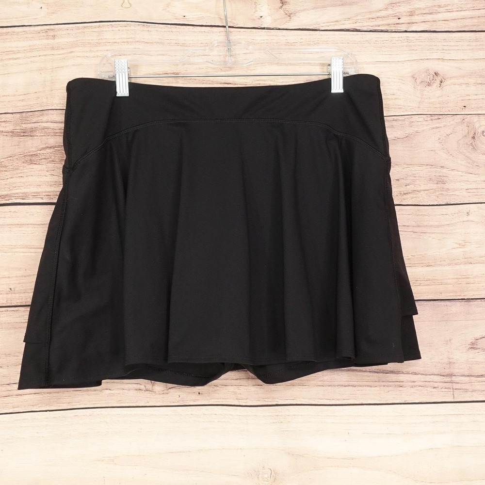 Old Navy Active Skort Skirt Womens XL Black High-Rise Go-Dry Powersoft